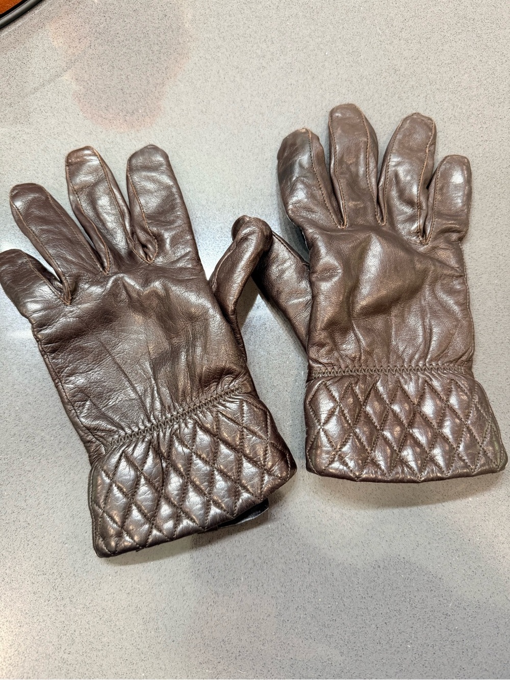 Vintage Wilsons Leather Brown Genuine Leather Gloves Size M - Picture 3 of 8